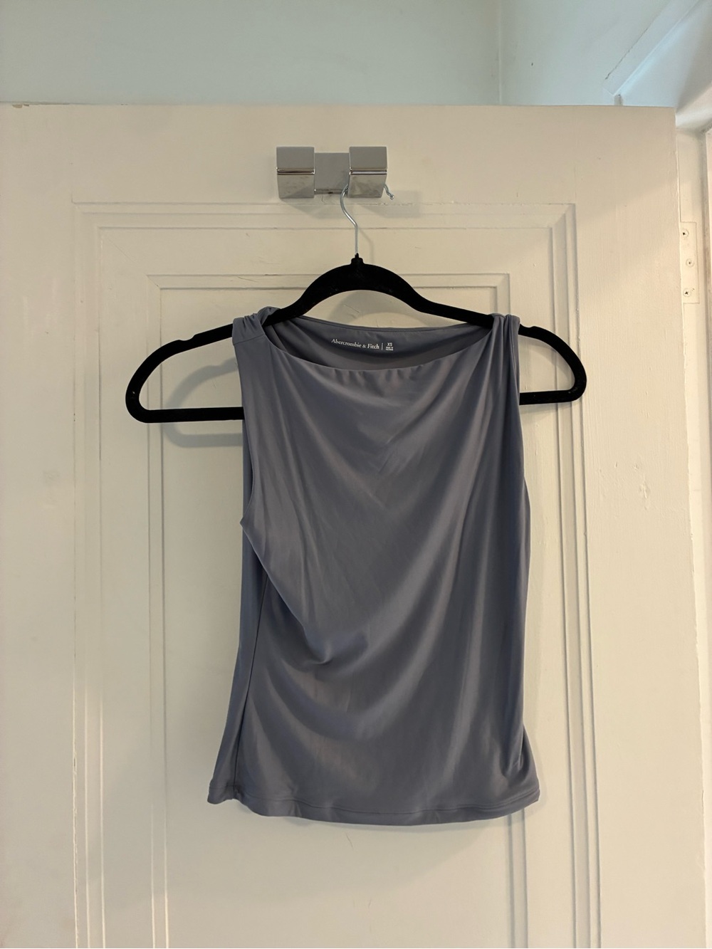 Abercrombie & Fitch Draped Sleeveless Camisole - Light Gray Blue